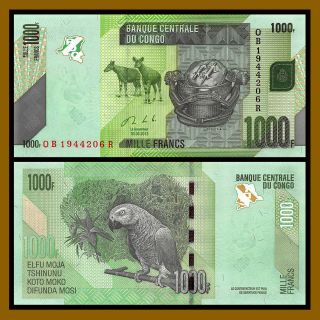 Congo Democratic Republic 1000 (1,  000) Francs,  2013 P - 101 Unc