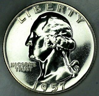 1957 - P 25c Washington Quarter 19shu0810 Gem Proof 90 Silver 50 Cents
