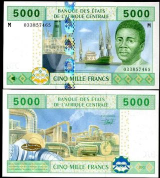 Central African State 5000 5,  000 Francs 2002/2003 P 309 M Unc