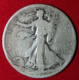 1929 S Silver Walking Lady Liberty Half Dollar With.