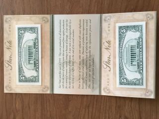 1995 Atlanta and 1993 Chicago $5.  00 Star Notes Matching Serial Numbers 4