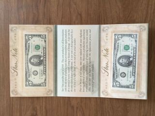 1995 Atlanta and 1993 Chicago $5.  00 Star Notes Matching Serial Numbers 8