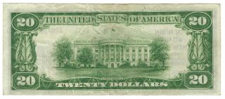 $20 1929 Type 2 National Bank Note Fr 1802 - 2 Charter 1461 York 2