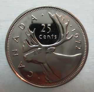1972 Canada 25 Cents Proof - Like Quarter Coin