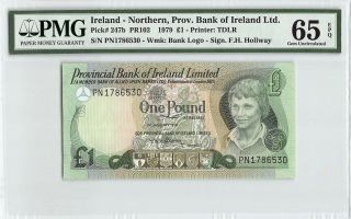 Northern Ireland,  Prov.  Bank Ltd 1979 P - 247b Pmg Gem Unc 65 Epq 1 Pound