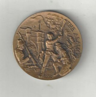 Remember The Alamo Battle San Antonio Texas Bronze Longines Medal Coin