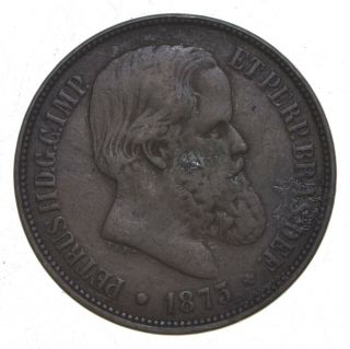 World Coin - 1873 Brazil 40 Reis - 11.  8 Grams 937