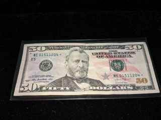2013 $50 Star Note Me01511204