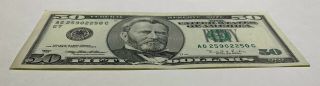 1996 $50 Fifty Dollar Federal Reserve Note U S Currency 2