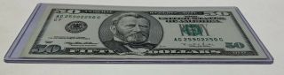 1996 $50 Fifty Dollar Federal Reserve Note U S Currency 5