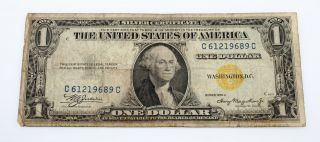Series Of 1935 - A $1 Silver Certificate Gold North Africa Seal Vg