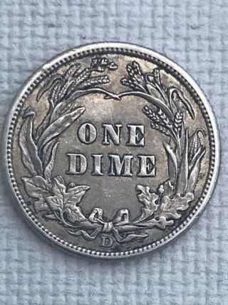 Barber Dime 1912 silver coin XF 2