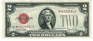 1928 G Us United States $2 Two Dollar Replacement Star Note Currency H04029681