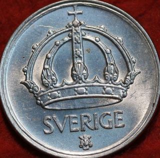 Uncirculated 1950 Sweden 50 Ore Silver Foreign Coin