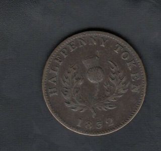1832 Nova Scotia Half Penny Token Ns - 1d3