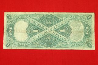 1917 $1 Legal Tender Large Note One Dollar Bill Red Seal Washington 2