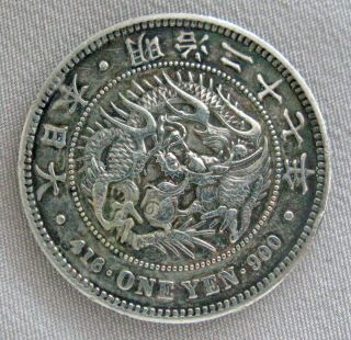 Japan Yen Year 27 (1894) Silver Coin;i069