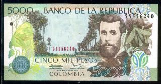 Colombia 5000 Pesos 31.  08.  2013 P 452 Uncirculated