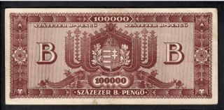 100 000 B.  - Pengő From Hungary 1946 2