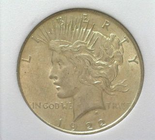 1922 - D Peace Silver Dollar Near Choice Uncirculated
