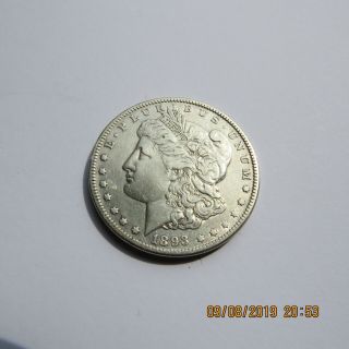 Usa 1 Silver Morgan Dollar 1893 Key Date