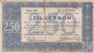2 1/2 Gulden Vg - Fine Banknote From Netherlands 1938 Pick - 62