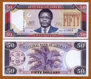 Liberia / Africa,  50 Dollars,  2009,  P - 29 (29d),  Unc