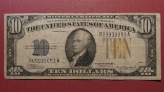 $10 1934 A North Africa Silver Certificate - Pre - Wwii Emergency Currency,