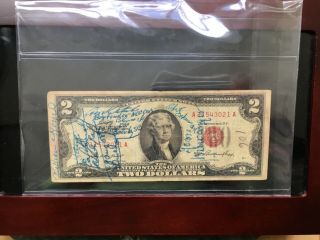 Short Snorter Korea 1953 $2 Red Seal