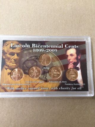 Lincoln Bicentennial Cents - 2009 Lincoln Penny Set In Holder