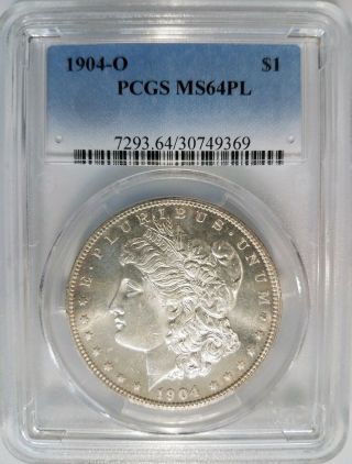 1904 O Silver Morgan Dollar Pcgs Ms 64 Pl Proof Like Graded Mirrors Coin Gem