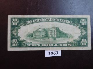1934 A $10 North Africa Silver Certificate Note (1063) 4