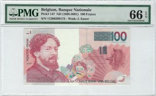 Belgium,  Nd (1995 - 2001) 100 Francs P - 147 Pmg 66 Epq