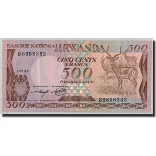 [ 315262] Banknote,  Rwanda,  500 Francs,  1981,  1981 - 07 - 01,  Km:16a,  Ef (40 - 45)