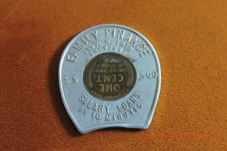 Antique 1948 Encased Cent Good Luck Token Family Finance Loans Cheyenne Wyoming