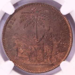Zealand C.  1880 Milner And Thompson Christchurch Penny Ms 64 Rb Ngc Scarce