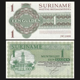 Suriname 1 Gulden,  1974,  P - 116,  Unc