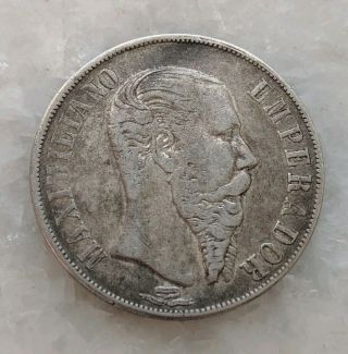 1867 Mo Mexico Peso Emperor Maximilian All -