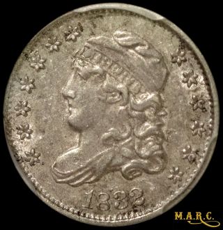 1832 Au53 Pcgs H10c Capped Bust Half Dime,  Bright Luster Sharp Details Marc