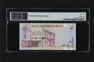 1967 Malta Central Bank 2 Liri Pick 45d PMG 66 EPQ Gem UNC 2