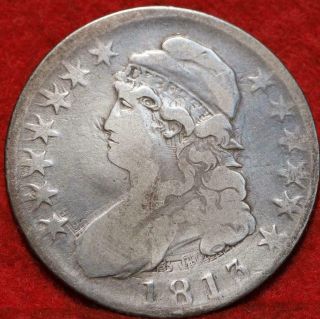 1813 Philadelphia Silver Capped Bust Half Dollar Die Clashes Obverse