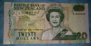 Reserve Bank Of Zealand Nd $20 Banknote (circulated)
