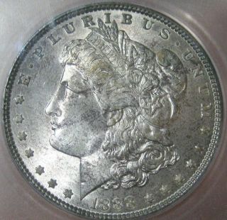 1888 - P Icg Ms 66,  Toned Morgan Silver Dollar