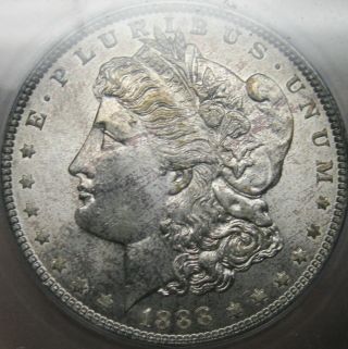 1888 - P ICG MS 66,  Toned Morgan Silver Dollar 7