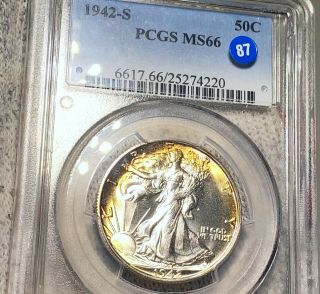1942 - S Walking Half Dollar Pcgs - Ms66 Hundreds Of Undergraded Coins Up No Res