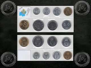 San Marino Set 1979 - 8 Coins (1,  2,  5,  10,  20,  50,  100,  200 Lire) Uncirculated