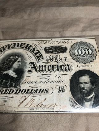 1864 $100 Dollar Confederate States of America Currency Note Bill SEE OTHERS 5