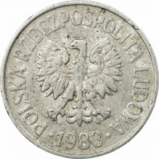 [ 446517] Coin,  Poland,  20 Groszy,  1983,  Warsaw,  Vf (30 - 35),  Aluminum,  Km:a47