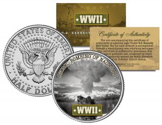 World War Ii Atomic Bombing Of Nagasaki Jfk Kennedy Half Dollar U.  S.  Coin