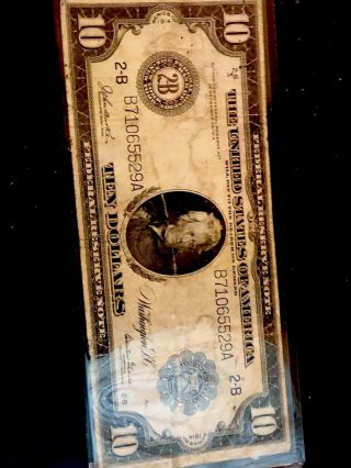 $10.  00 Federal Reserve Note Series 1914